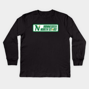 Defunct Minnesota North Stars Hockey Kids Long Sleeve T-Shirt